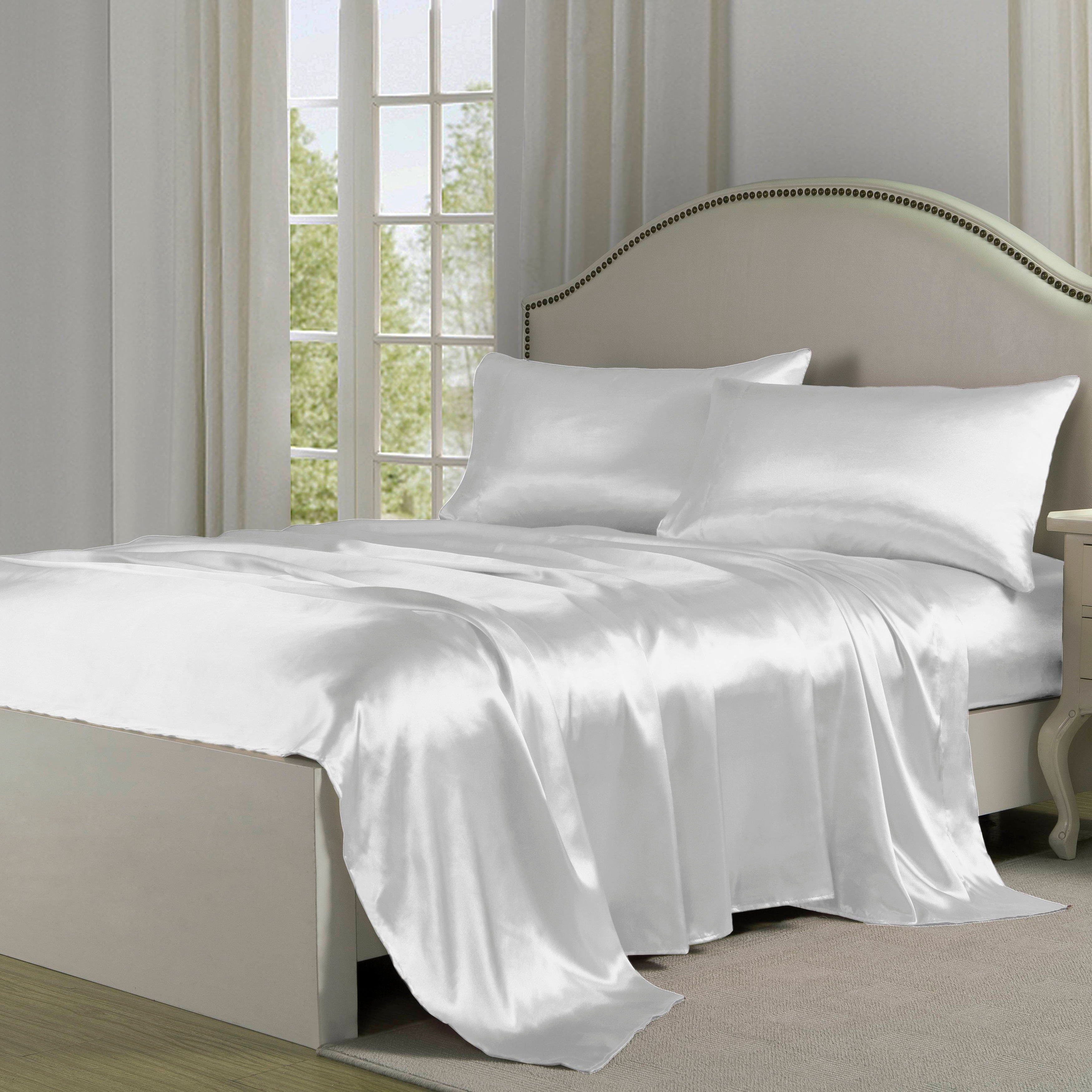 Details about   MyHouse Reyne Tencel King Single Bed Sheet Set Silk Cream 
