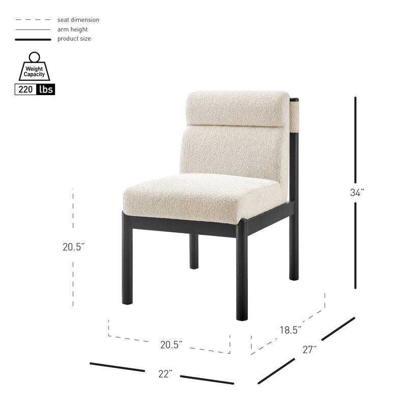 NPD Furniture Micah Boucle Dining Side Chair