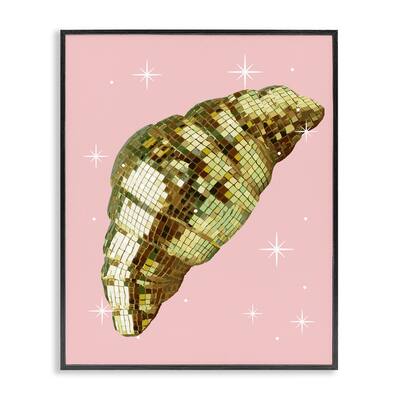 Stupell Luminous Disco Croissant Framed Giclee Art Design By Lil' Rue