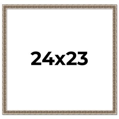 24x23 Frame Silver Versailles Ornate Solid Wood Picture Frame | 1 Inch
