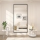 preview thumbnail 29 of 78, Extra Large Metal Frame Wall Mirror Black Tempered Glass for Bathroom 36x72