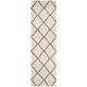 preview thumbnail 60 of 135, SAFAVIEH Hudson Shag Estella Diamond Trellis 2-inch Thick Rug 2'3" x 10' Runner - Ivory/Grey