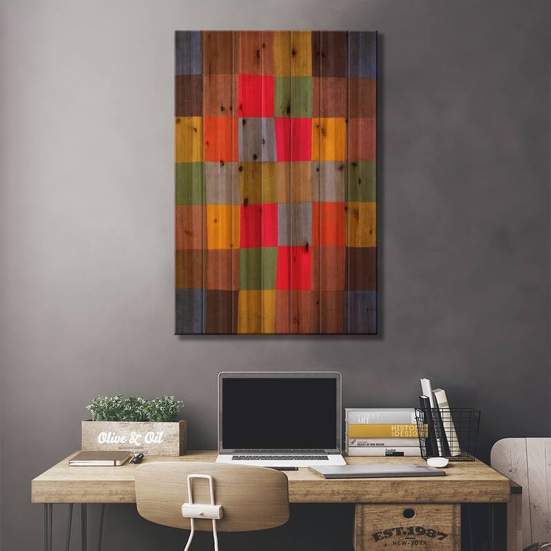 New Harmony Print On Wood by Paul Klee - Multi-Color