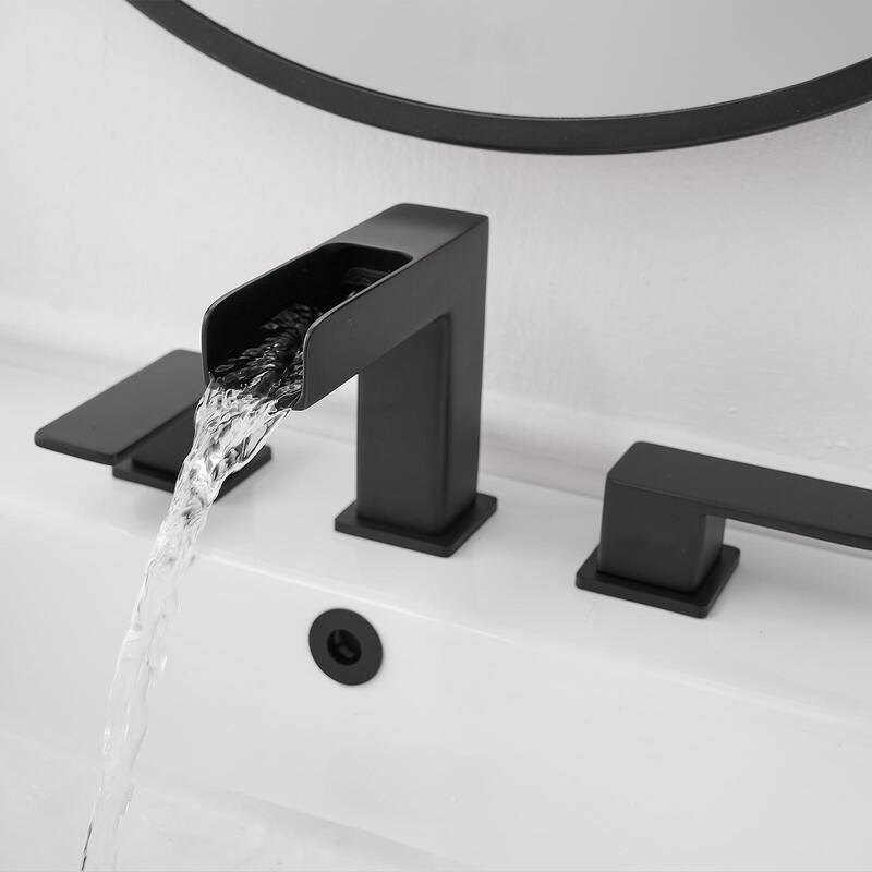 8 in. Widespread Double Handle Bathroom Faucet Set 3-Holes