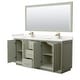 preview thumbnail 43 of 45, Strada 72-Inch Double Vanity Set, Cultured Marble Top, 70-Inch Mirror