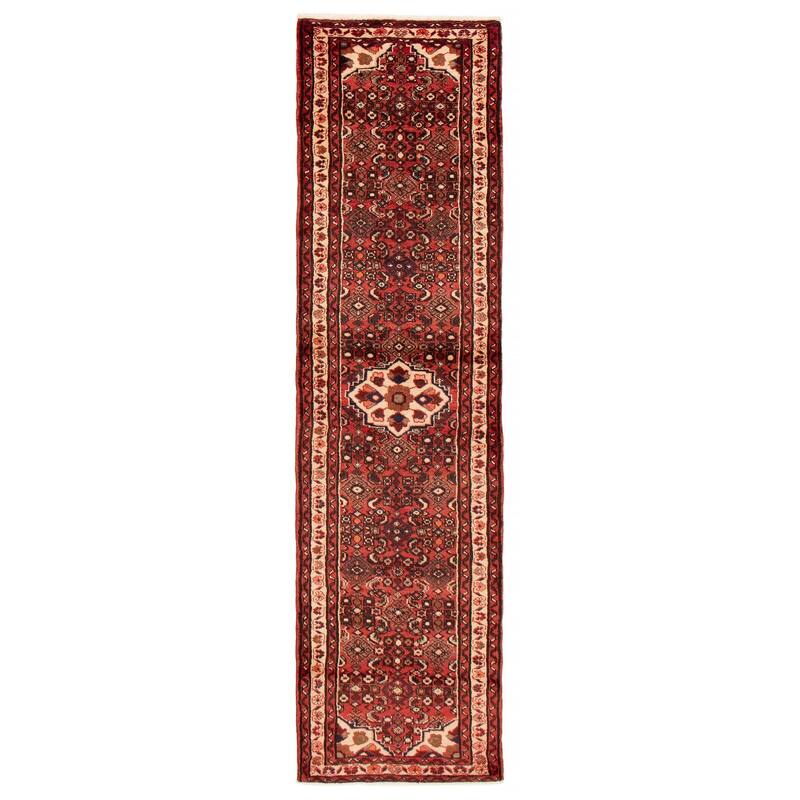 ECARPETGALLERY Hand-knotted Andelz Red Wool Rug - 2'6 x 9'6 - Red - 2'6 x 9'6