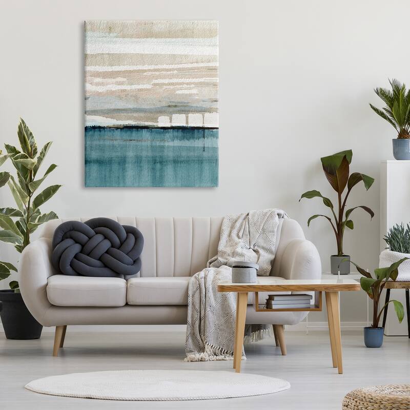 Stupell Abstract Ocean Landscape Canvas Wall Art Design by Flora Kouta