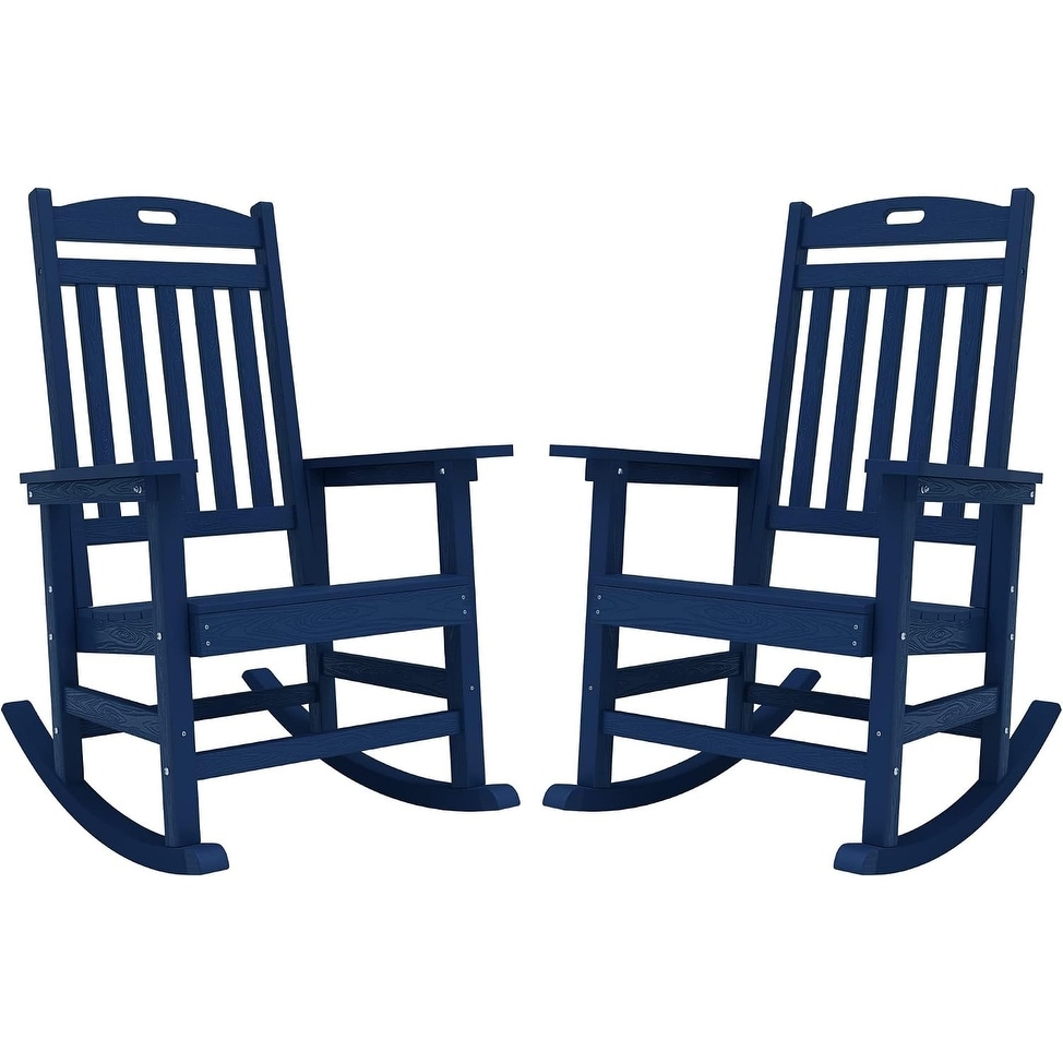WINSOON All Weather HIPS Outdoor Rocking Chair, Set of 2