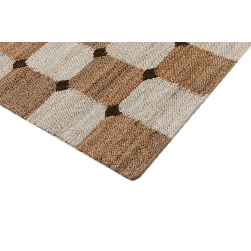 Terra by Obeetee Sona Bordo Natural-Ivory Rug - Natural-Ivory - 3' x 5'