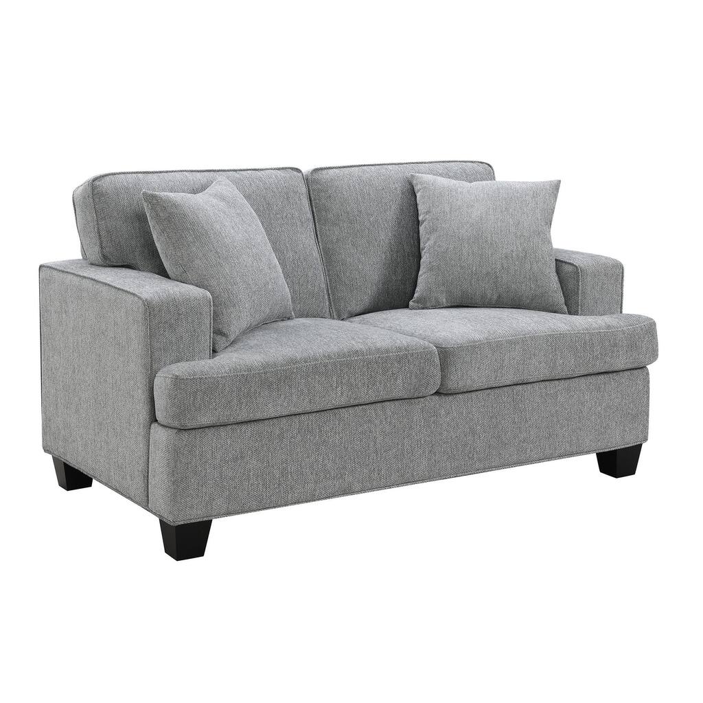 Baldwin 61" Loveseat with 2 Pillow, Dalton Graphite