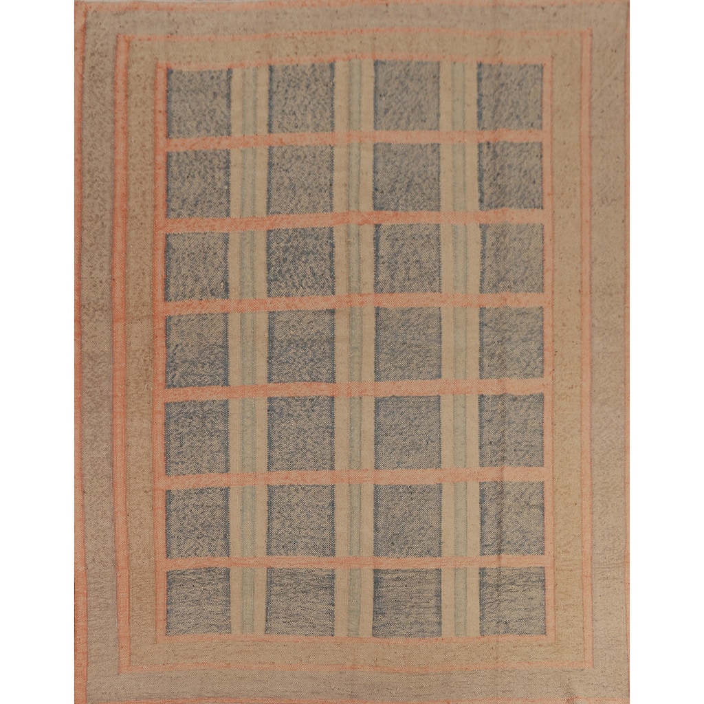 Hand Woven Oriental 100% Jute Carpet Southwestern Modern Beige & Ivories Kilim Area Rug - 10' 0'' X 8' 11''
