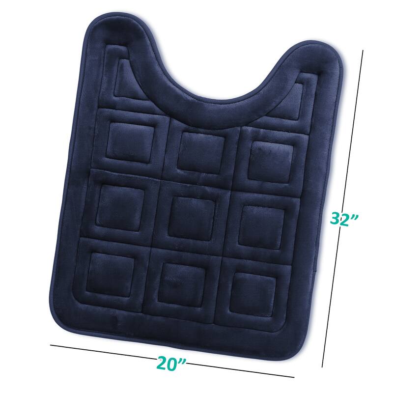 Clara Clark Ultra Soft Non Slip and Absorbent Bath Rug - Waffled Velvet Memory Foam Bath Mat