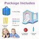 preview thumbnail 22 of 20, Gymax Kids Bounce House w/ Slide Basketball Rim Inflatable Basketball