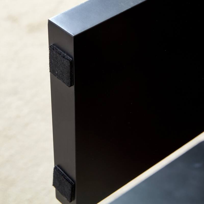 39.3" Minimalist Coffee Table, Dark Wood Finish