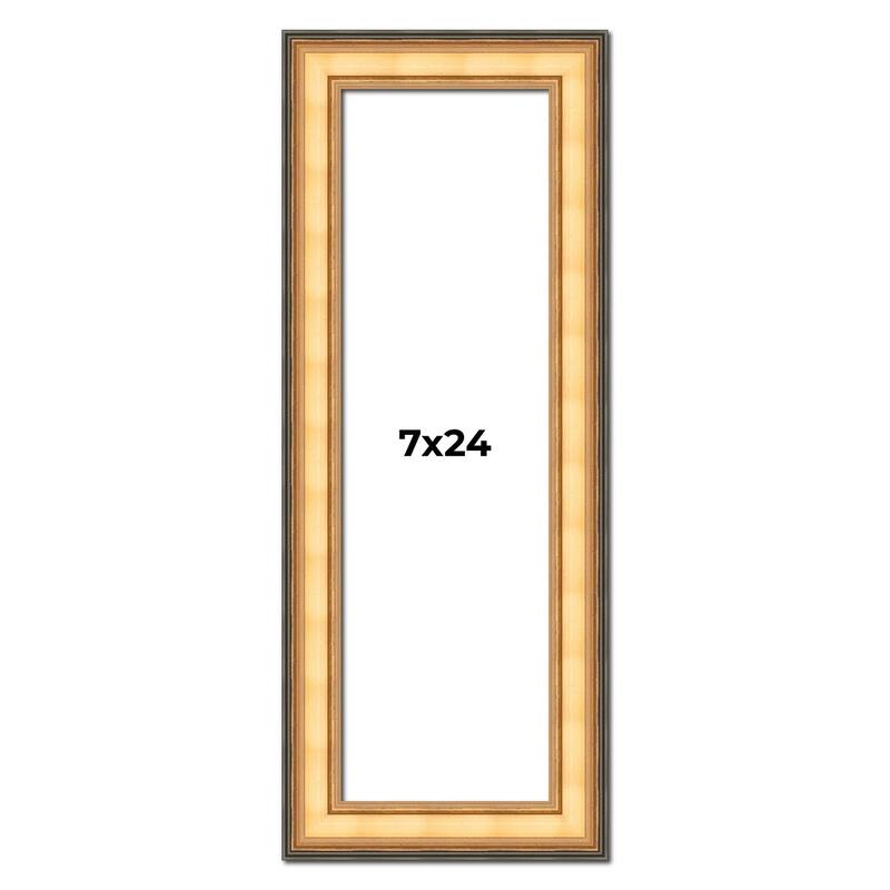 7x24 Frame Gold Plein Aire Solid Wood Picture Frame Width 2 Inches |