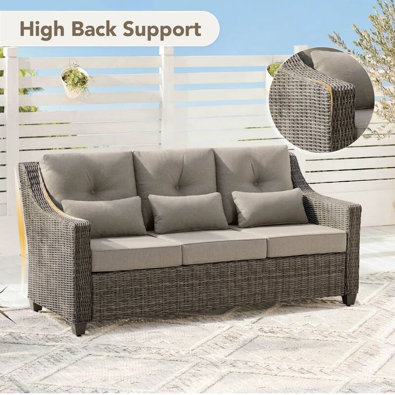 Murphy 6-Piece Outdoor Wicker Patio Furniture Conversation Sofa Sets