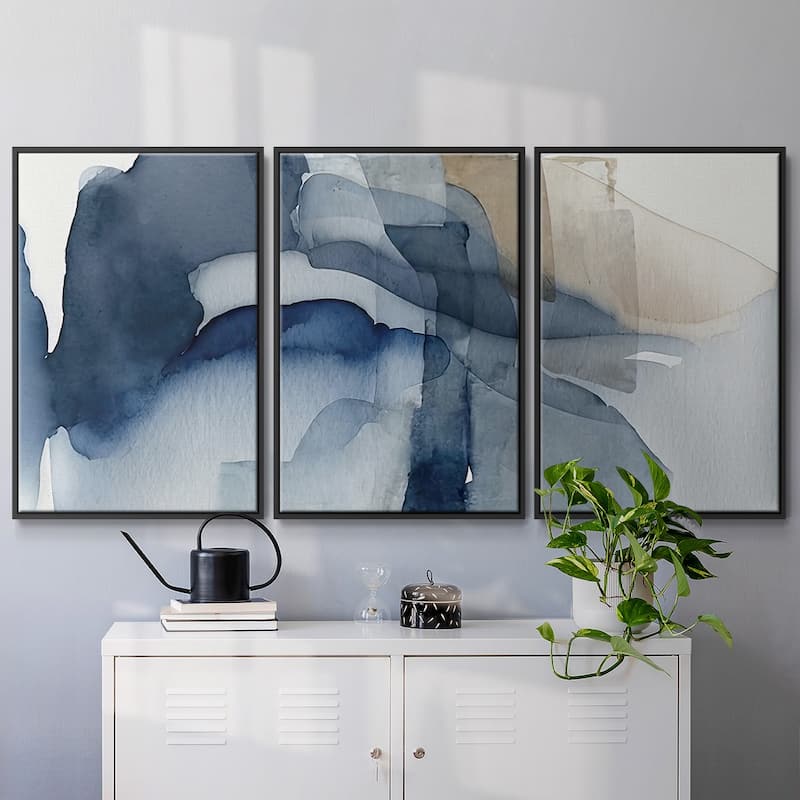 Calm Blue IV - Multi Piece Framed Canvas