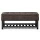 preview thumbnail 129 of 136, WYNDENHALL Essex 44 inch Wide Transitional Rectangle Ottoman Bench