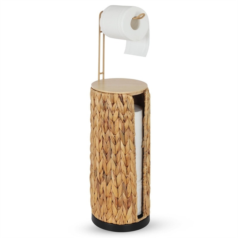 Freestanding Toilet Paper Holder with Storage - 15.7 x 6.3 x 1