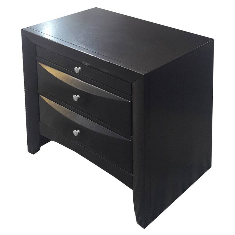 2-Drawer Nightstand with Tray - Spacious Storage & Okume Veneer Top