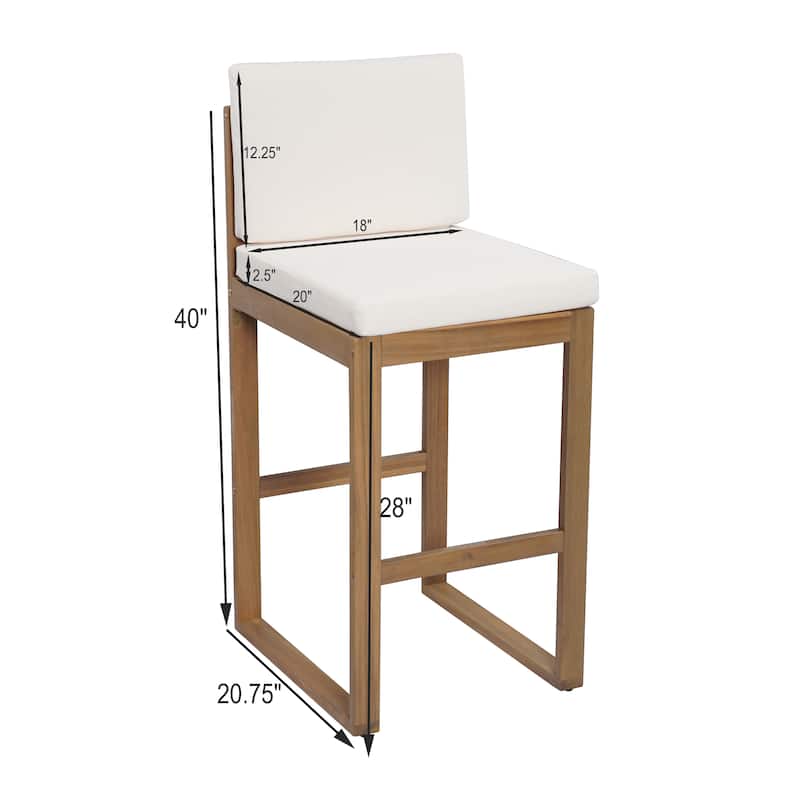 Christopher Knight Home Cole 3-piece Outdoor Acacia Wood Bar set