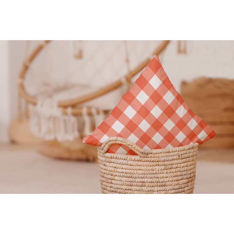 Gingham Plaid Accent Pillow