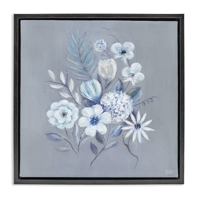 Stupell Mixed Flower Bundle Framed Floater Canvas Wall Art Design By Marilyn Dunlap - 25 x 25 - Black