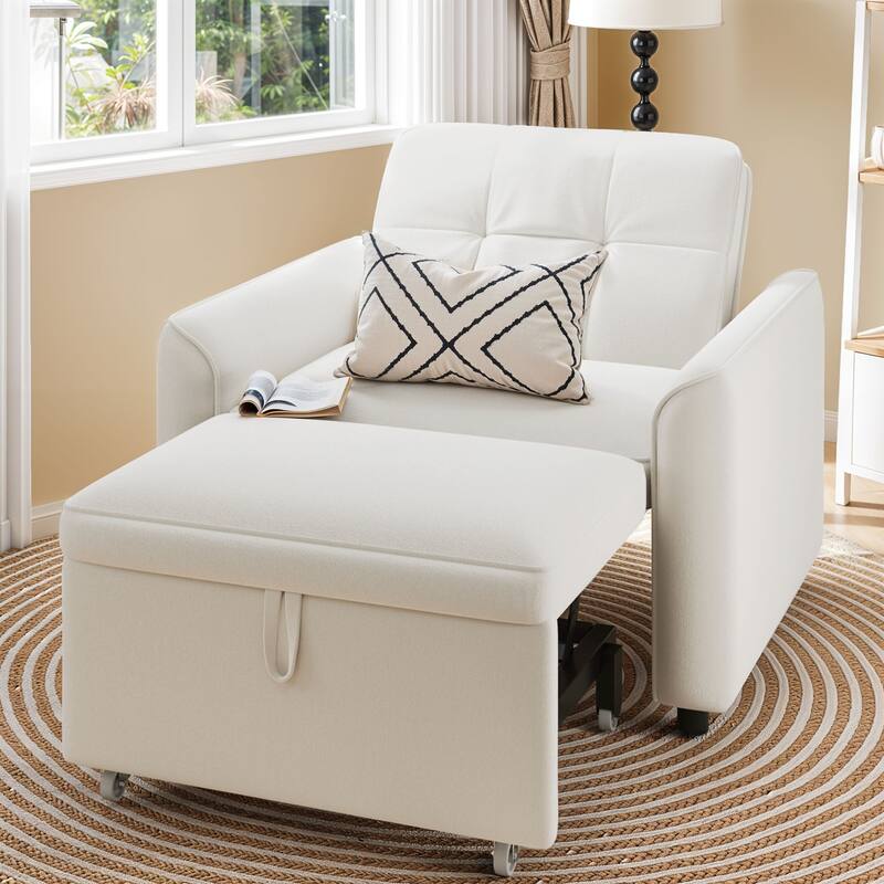 Moasis 3-in-1 Adjustable Sleeper Sofa Bed, Pull Out Chair Sofa for Living Room