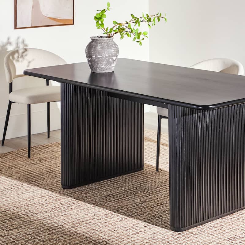Middlebrook Designs 68" Modern Dining Table with Reeded Base
