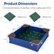 preview thumbnail 3 of 7, Gymax Kids Outdoor Sandbox 48.5'' x 48.5'' x 12.5'' Large HDPE Sandpit