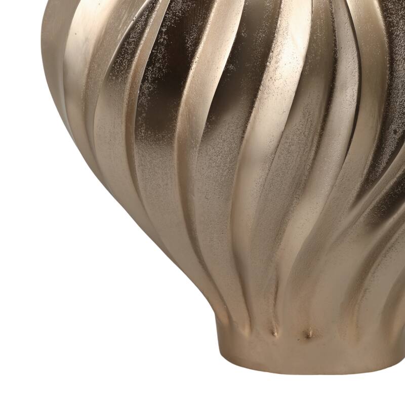 Aluminum Vase Twisted Sculptural Handcrafted Curved Contoured Shape