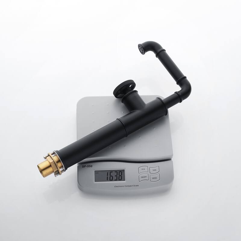 Industrial-style Bathroom Vessel Faucet Single Hole Black with Premium Single Handle