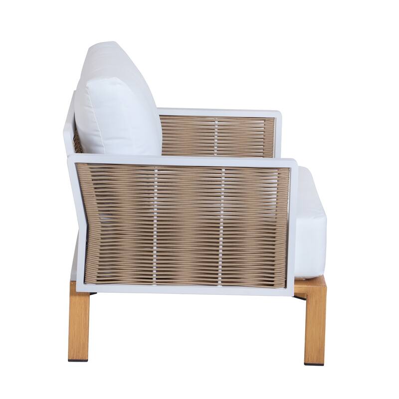 Manhattan Comfort Vine Modern 4-Piece Patio Conversation Set