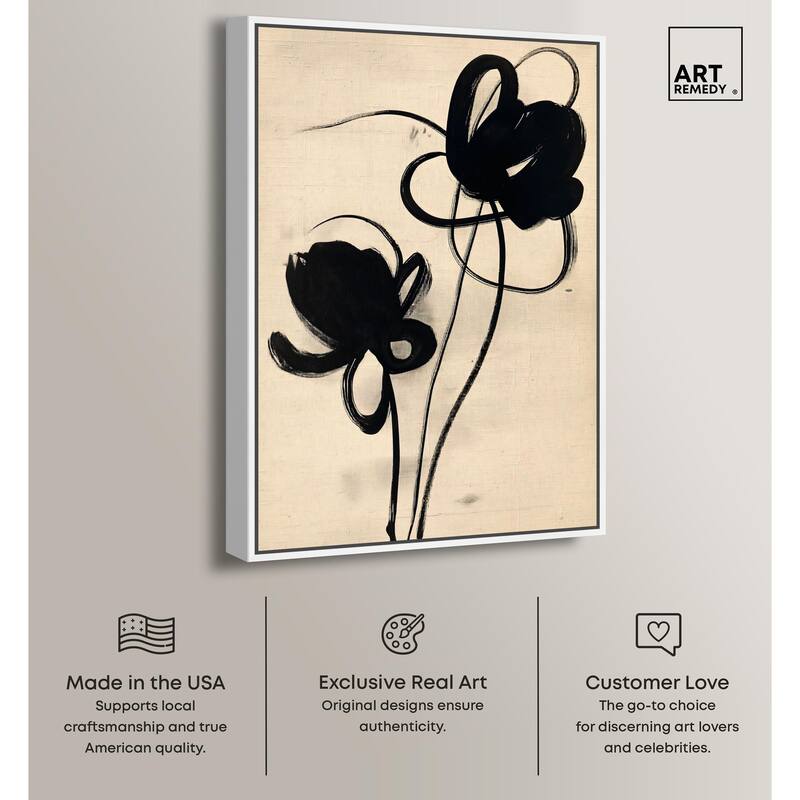 Florals in the Minimal I Canvas by Art Remedy