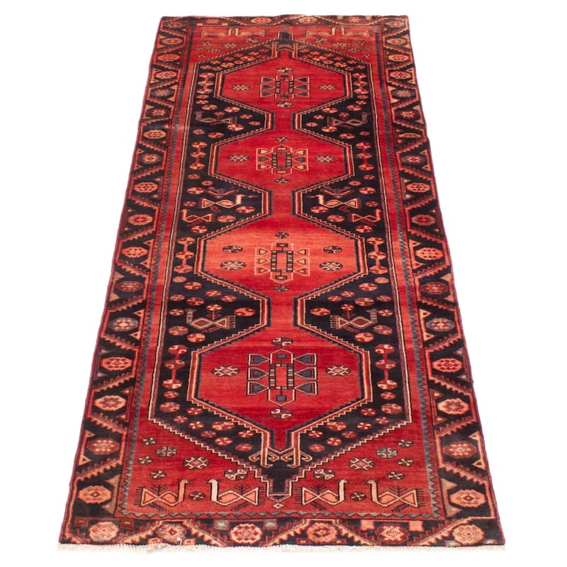 ECARPETGALLERY Hand-knotted Anadol Red Wool Rug - 3'6 x 9'2