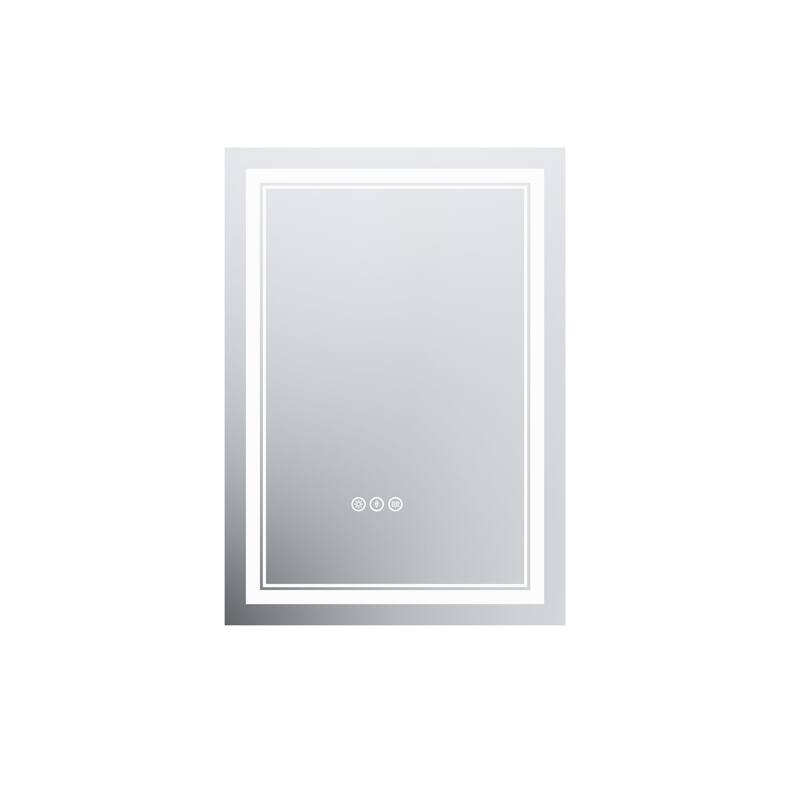 Rectangle Frameless Anti-Fog Wall Mounted LED Light Bathroom Vanity Mirror