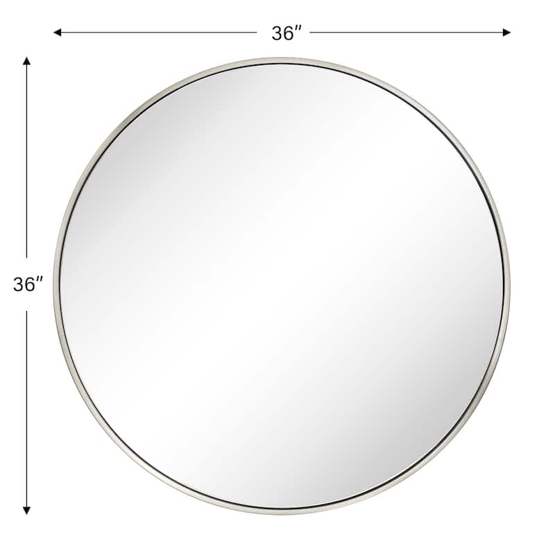 TEHOME Korra Round Wall Mirrors 30 and 36 Inch Metal Frame Options for Bathroom Bedroom & Entryway