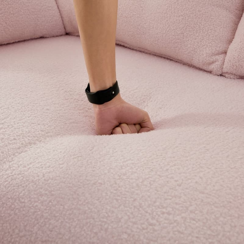 78.7" Multifunctional Foldable Sofa Bed, 3 in 1 Teddy Fabric Foam Filled Sleeper Sofa Bed
