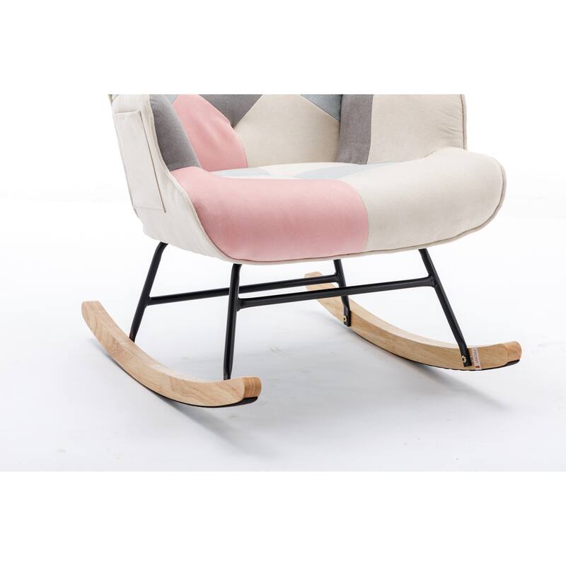 Modern Patchwork Accent Chair for Living Room Bedroom Studio