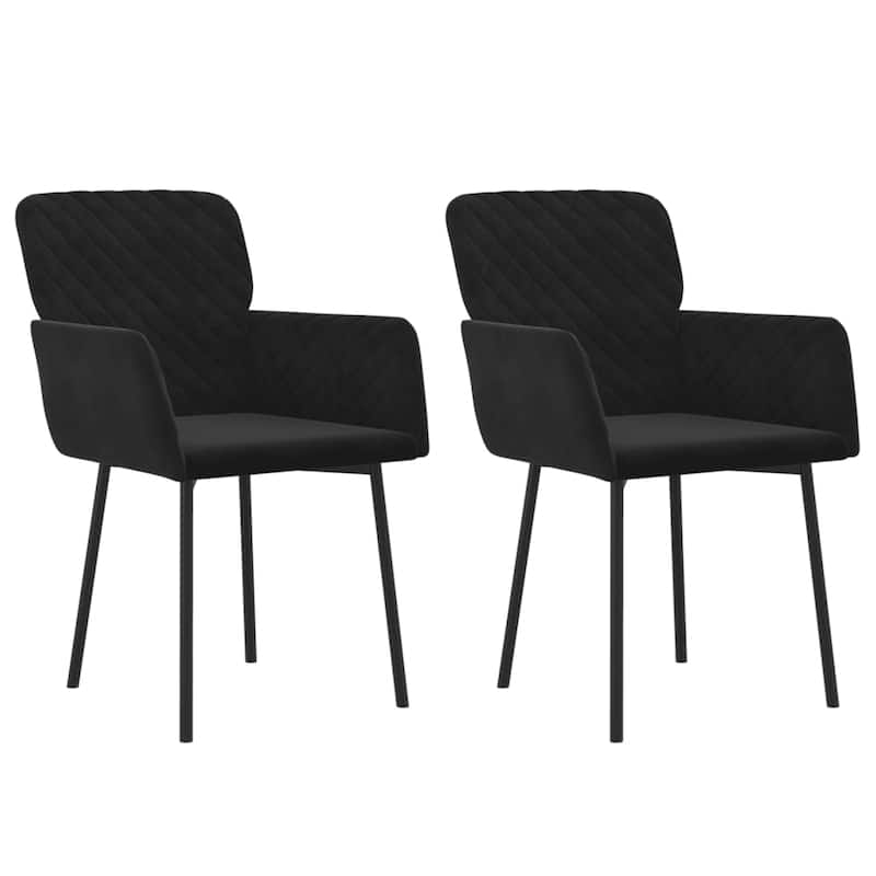 vidaXL Dining Chairs 2 Pcs Accent Upholstered Chair for Living Room Velvet - 20.3" x 24" x 30.9"