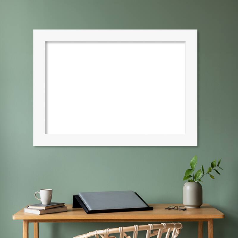 Amanti Art Basic Black Framed Dry Erase Magnetic Board
