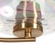 preview thumbnail 10 of 12, Modern Glam Gold 5-Light Wheel Chandelier Globe Colored Glass Lighting for Dining Living Room - W41.5" x H12"