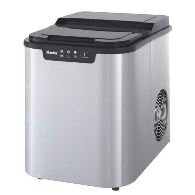 Danby 10 Inch Wide 2 Pound Capacity Portable Ice Maker with 25 Lb.