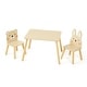 preview thumbnail 1 of 3, Todler Wood Table and Chair Set, Animal Chairs for Eating, Snack Time and Play Games