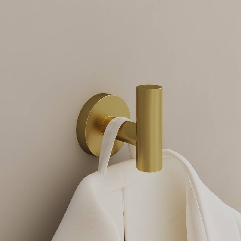 4-Piece Bathroom Hardware Accessories Set, Wall Mount Towel Bar, Toilet Paper Holder, Hand Towel Rack 1 Towel Hooks