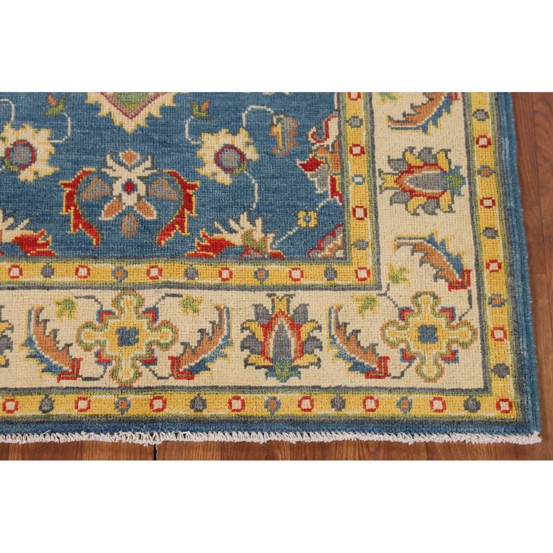Blue Oushak Oriental Accent Rug Hand-Knotted Wool Carpet - 3'3" x 4'11"