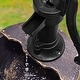 preview thumbnail 8 of 8, Gymax 2 Tier Barrel Waterfall Fountain Barrel Water Fountain Pump