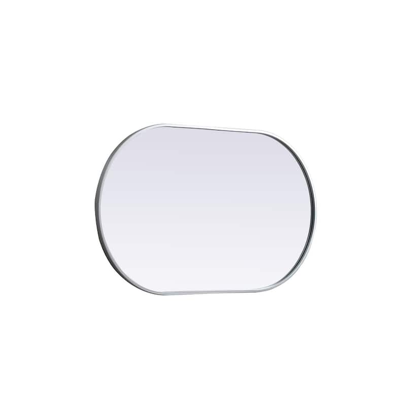 Indigo Home Metal Frame Oval Mirror 24x40 Inch