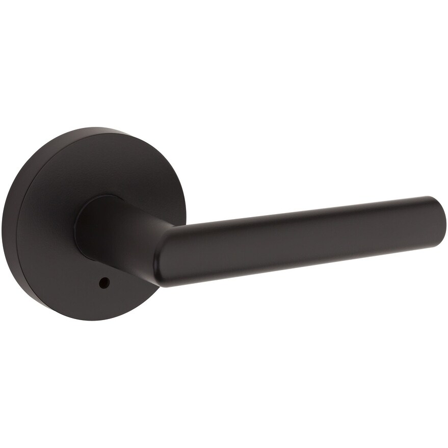 Shop Kwikset 155mil Milan Privacy Door Lever Set With Push Button