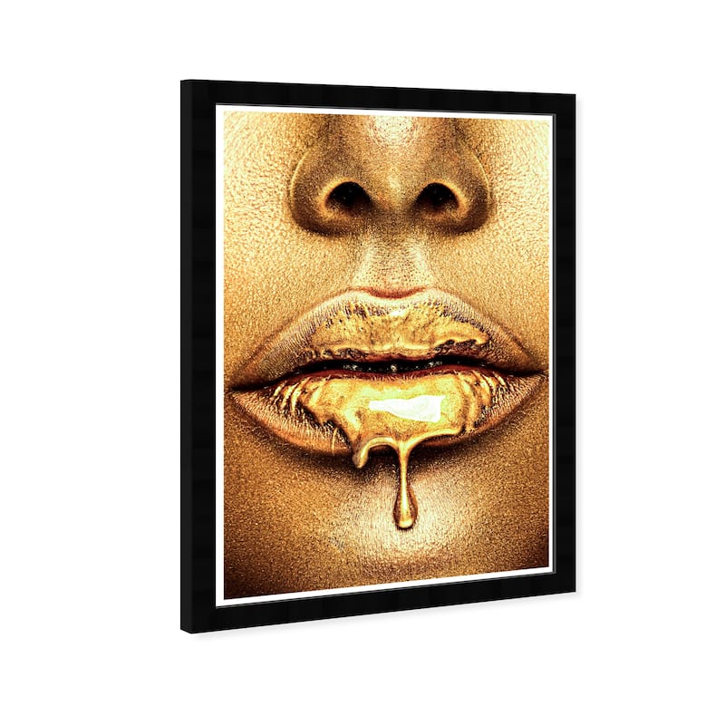 Wynwood Studio Prints People and Portraits Pure Caramel Gold Gold and Glam Wall Art Canvas Print